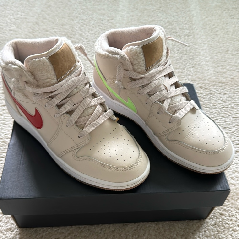 Air Jordan mids, kids shoe size 5.5